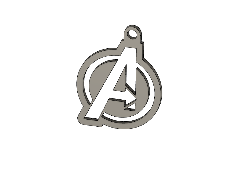 Avengers outline keychain