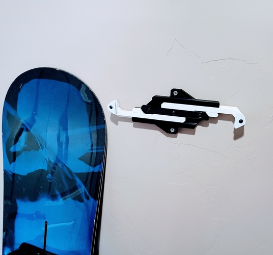 Snowboard Hanger, Adjustable, "Exhibit A" 3D Print 392132