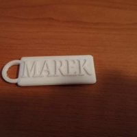 Small keychain 'MAREK' 3D Printing 392156