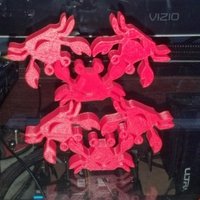 Small Stackable Happy Crab 3D Printing 39217