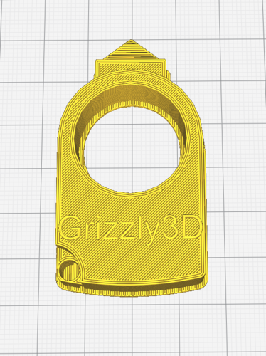 Self-Defence Ring Keychain 3D Print 392265