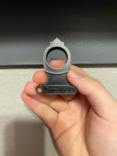Self-Defence Ring Keychain V2 3D Print 392270