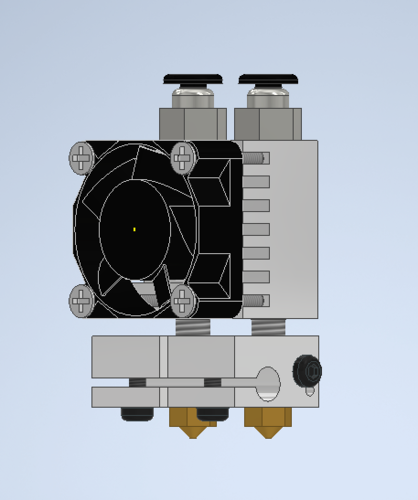 E3D Chimera+ Air Cooled Dual Extrusion Hotend CLONE 3D Print 392306