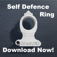 Small Self-Defence Ring Keychain V2 3D Printing 392309