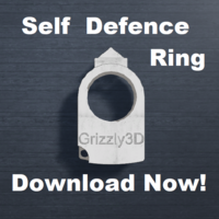 Small Self-Defence Ring Keychain 3D Printing 392310