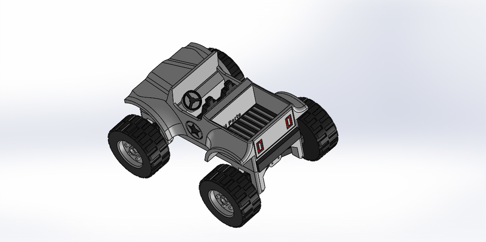 Jeep car toy with individual suspensions 3D Print 392339
