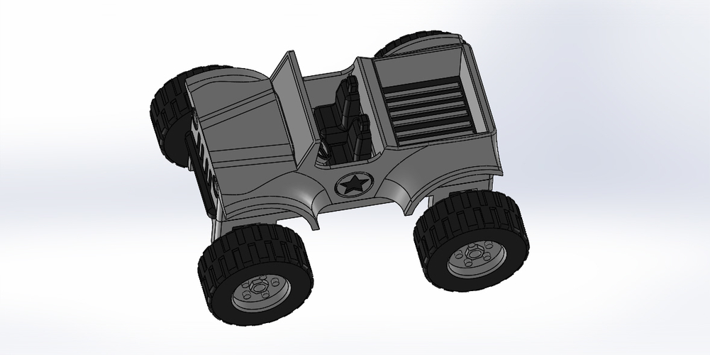 Jeep car toy with individual suspensions 3D Print 392340