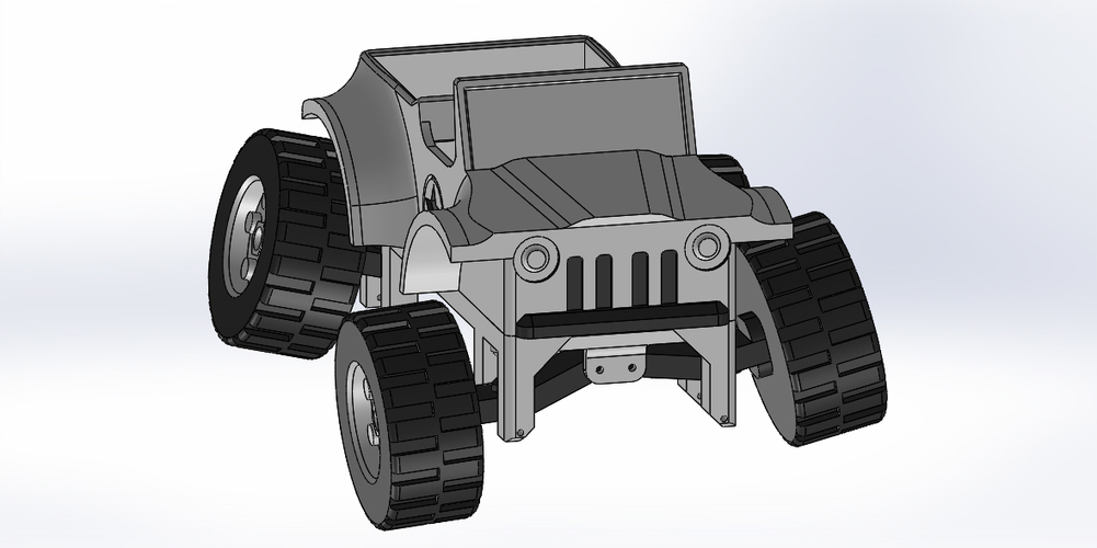 Jeep car toy with individual suspensions 3D Print 392341