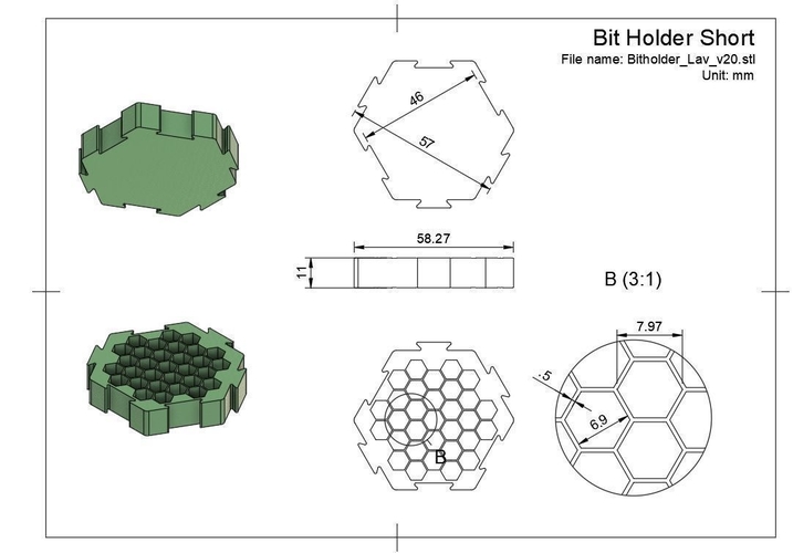 Hex Bit Holder System 3D Print 392487