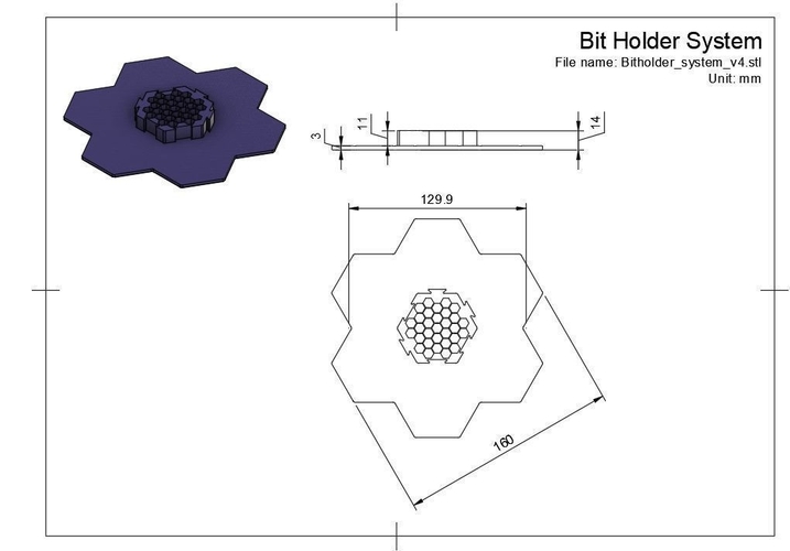 Hex Bit Holder System 3D Print 392488