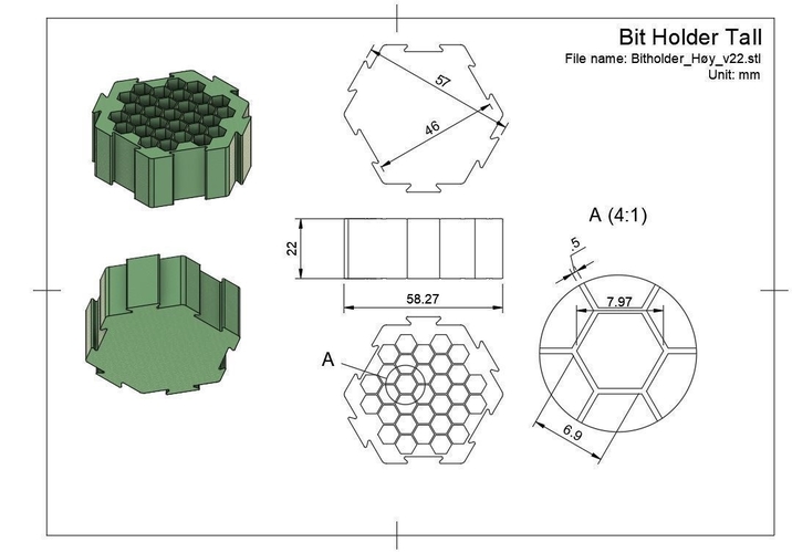 Hex Bit Holder System 3D Print 392489