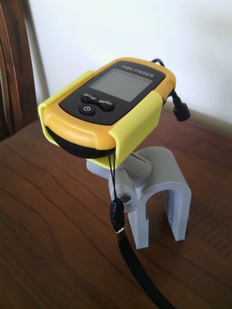 Portable fish finder holder.
