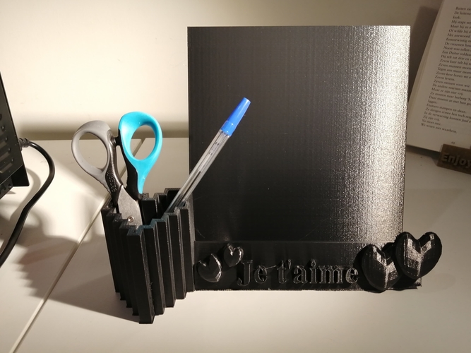 Heart book holder & pen holder 3D Print 392837