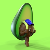Avocado Cartoon - Thumbnail 1