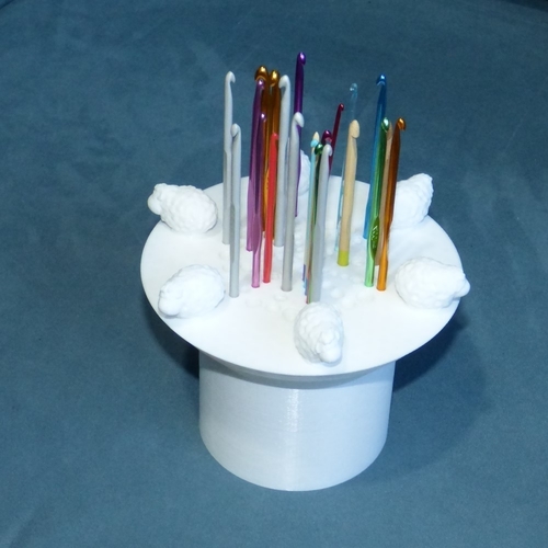 Wool Bowl and Crochet Hook Holder 3D Print 393024