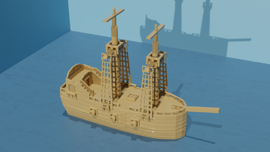 Pirate Ship 3D Print 393035