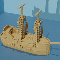 Small Pirate Ship 3D Printing 393035