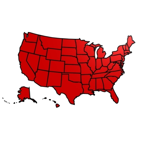 Map of USA 3D Print 393162