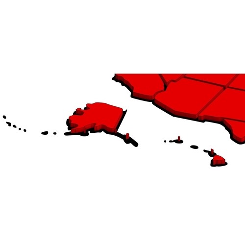 Map of USA 3D Print 393165
