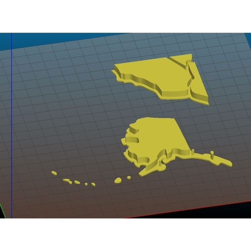 Map of USA 3D Print 393166