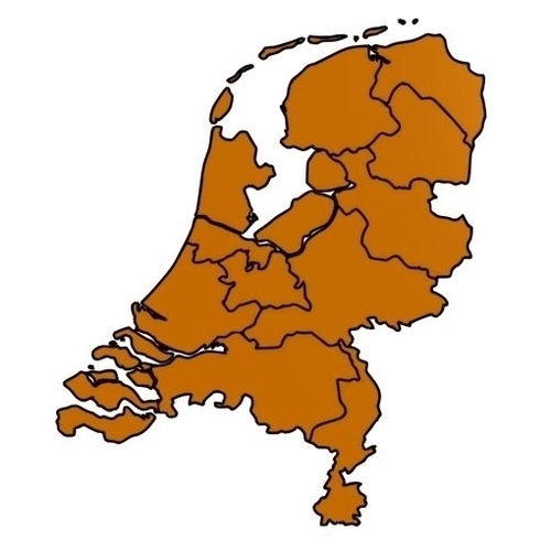 Map of The Netherlands 3D Print 393172