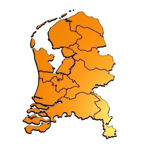 Map of The Netherlands 3D Print 393174