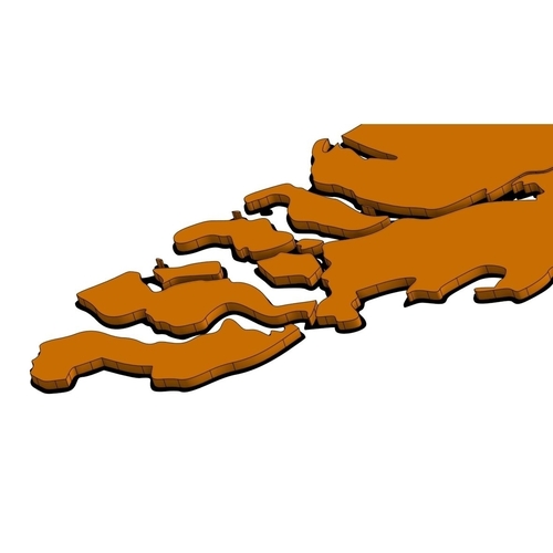 Map of The Netherlands 3D Print 393176