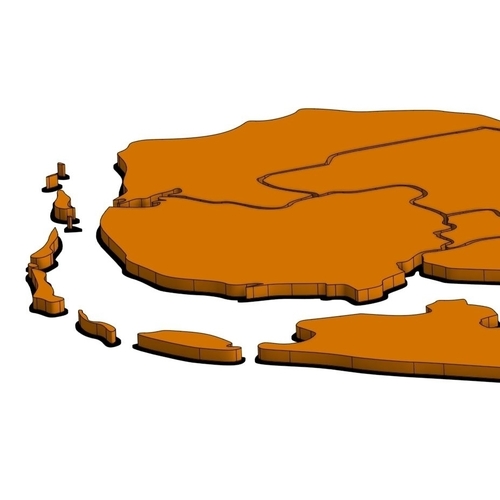 Map of The Netherlands 3D Print 393177