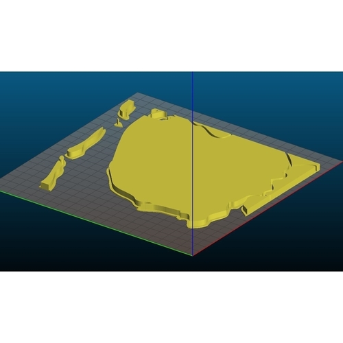 Map of The Netherlands 3D Print 393179