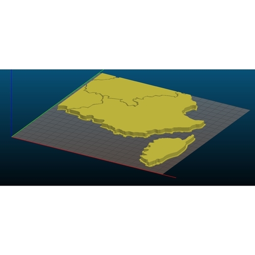 Map of France 3D Print 393186