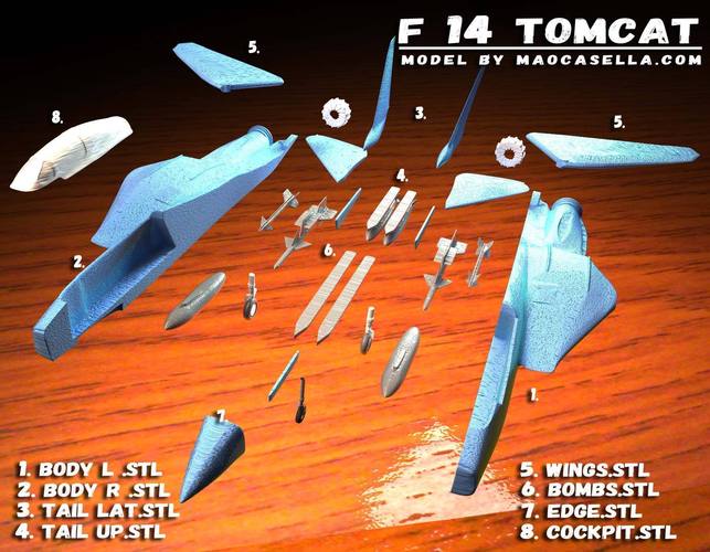 F14 TOMCAT 3D Print 39320