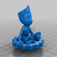 Small Groot sitting on a gear 3D Printing 393214