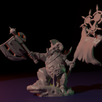 Small Nurgle Demon 3D Printing 393223