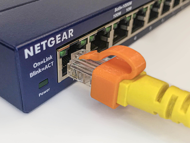 Ethernet | RJ45 clip to secure/repair/fix broken tab 3D Print 393379