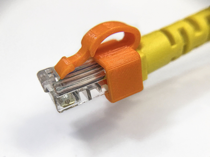 Ethernet | RJ45 clip to secure/repair/fix broken tab 3D Print 393380