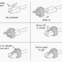 Ethernet | RJ45 clip to secure/repair/fix broken tab - Thumbnail 5