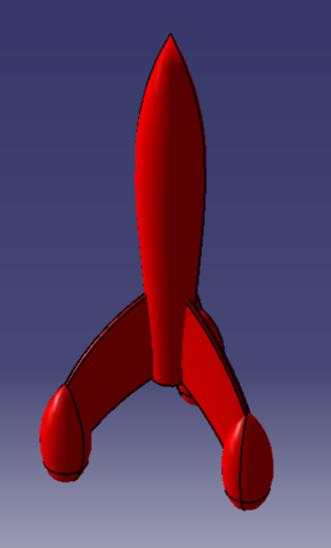 fusée Tintin 3D Print 393405