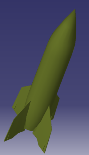 Missile V2 (WW2)  3D Print 393428