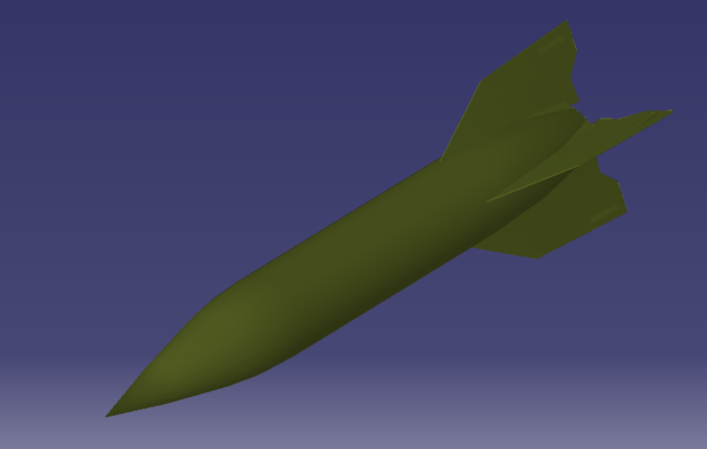 Missile V2 (WW2)  3D Print 393429