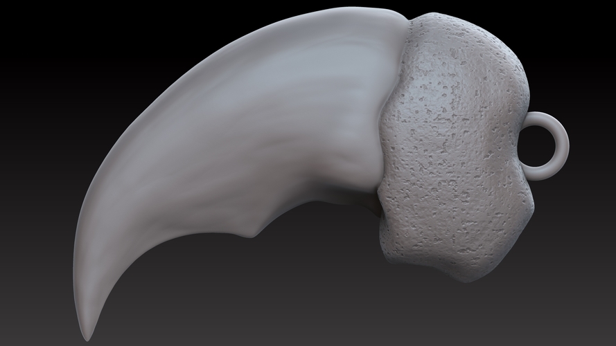 Polar bear claw pendant (4 variations) 3D Print 393483