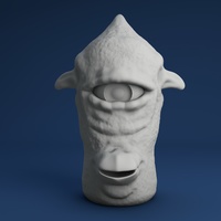 Small Face for finger 03 3D Printing 3935
