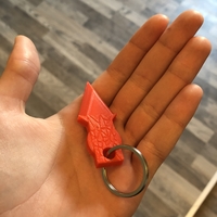 Small Self Defence Key Ring 3D Printing 393506