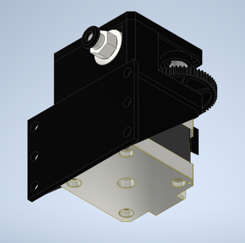 E3D Titan Extruder CLONE with a stepper motor and a mount 3D Print 393536