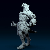 Werewolf Berserker 3D print model - Thumbnail 2