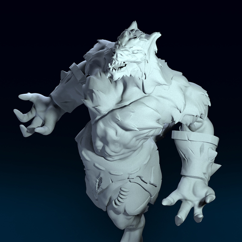 Werewolf Berserker 3D print model 3D Print 393660