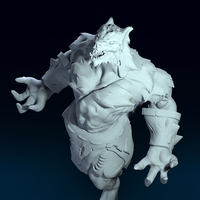Small Werewolf Berserker 3D print model 3D Printing 393660