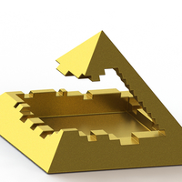 broken pyramid ashtray - Thumbnail 1
