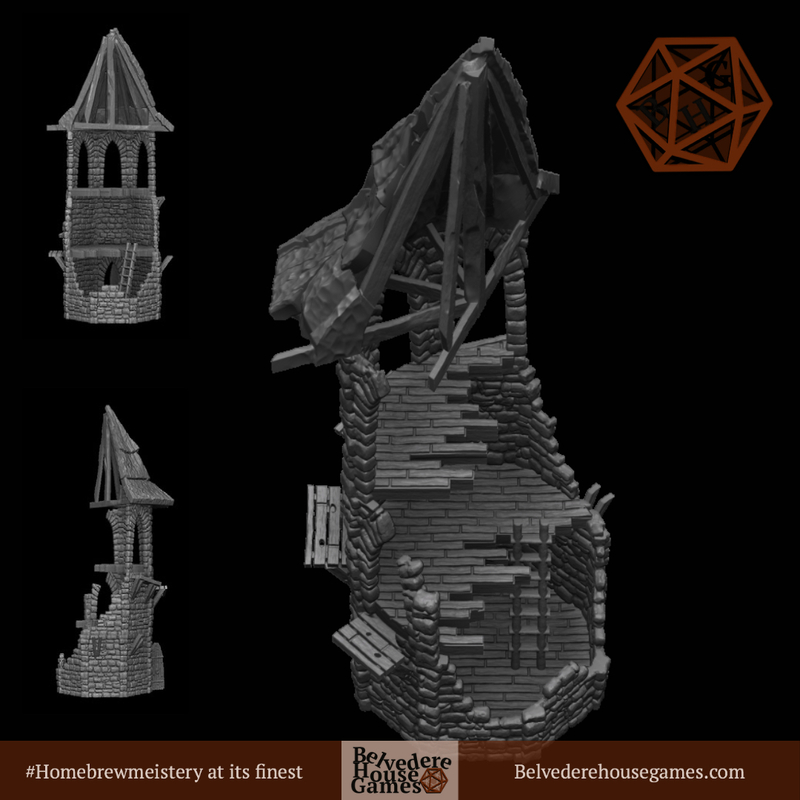 The Ruined Tower 28mm Support Free