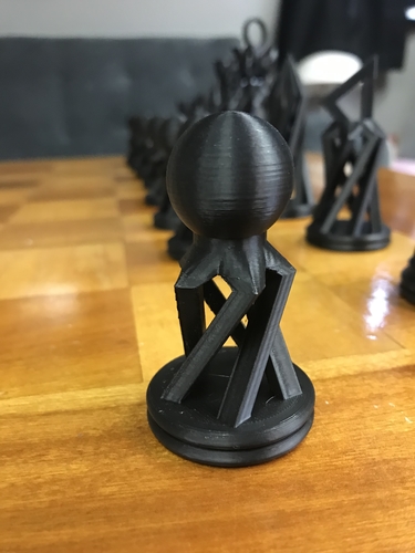 Geometric Chess Set 3D Print 394036