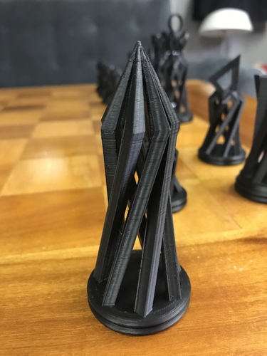 Geometric Chess Set 3D Print 394039